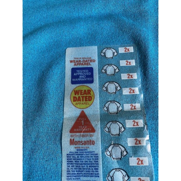 Vintage 1991 Lady MacGregor Sweat Shirt XXL 2X Blue Women’s Monsanto Fibers - Picture 4 of 11